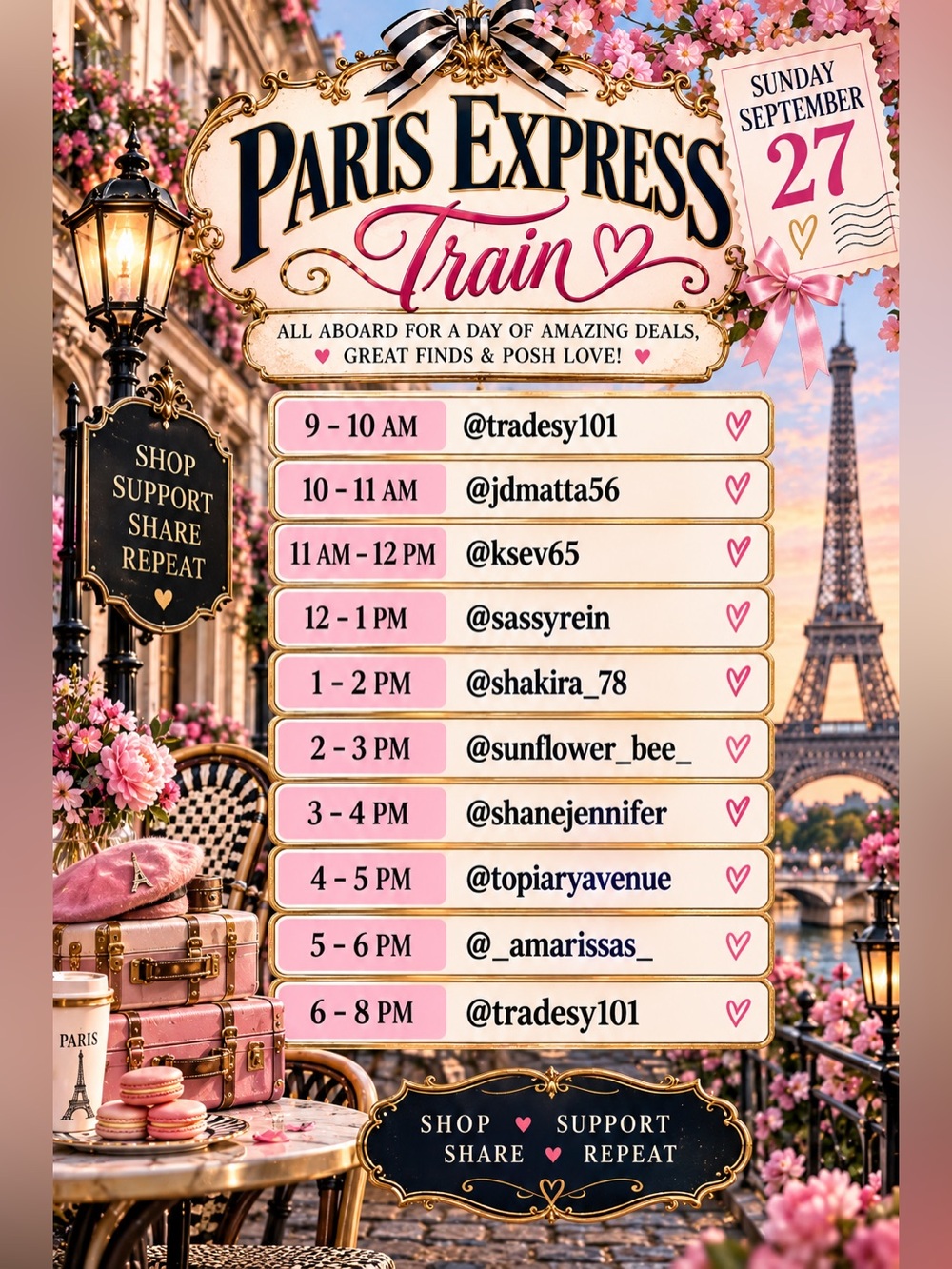 All Aboard The Paris Express! Come join us we embark into our next adventure!